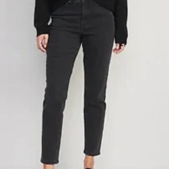 Old Navy Denim - Old Navy High-Waisted OG Straight Built-In Warm Ankle Jeans for Women